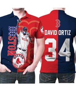 Boston Red Sox David Ortiz 34 Legend Player Mlb Baseball Team 3d Designed Allover Gift For Red Sox Fans Ortiz Lovers Polo Shirt