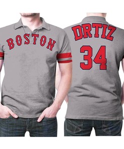 Boston Red Sox David Ortiz Majestic Cool Base Player Gray 2019 Jersey Style Gift For Rex Sox Fans Polo Shirt All Over Print Shirt 3d T-shirt