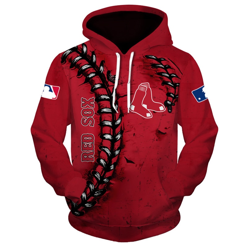 Boston Red Sox Hoodie 3D Baseball Gift for Fans MLB