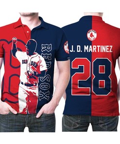 Boston Red Sox J D Martinez 28 Great Player Mlb Baseball Team 3d Designed Allover Gift For Red Sox Fans Martinez Lovers Polo Shirt