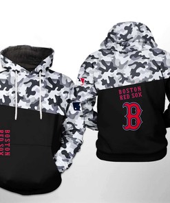 Boston Red Sox MLB Camo Veteran 3D Hoodie