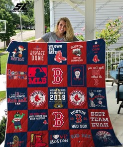 Boston Red Sox Quilt Blanket Bedding Set for Home Décor