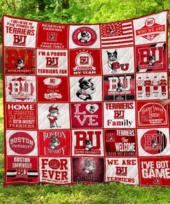 Boston University Terriers Quilt Blanket Bedding Set