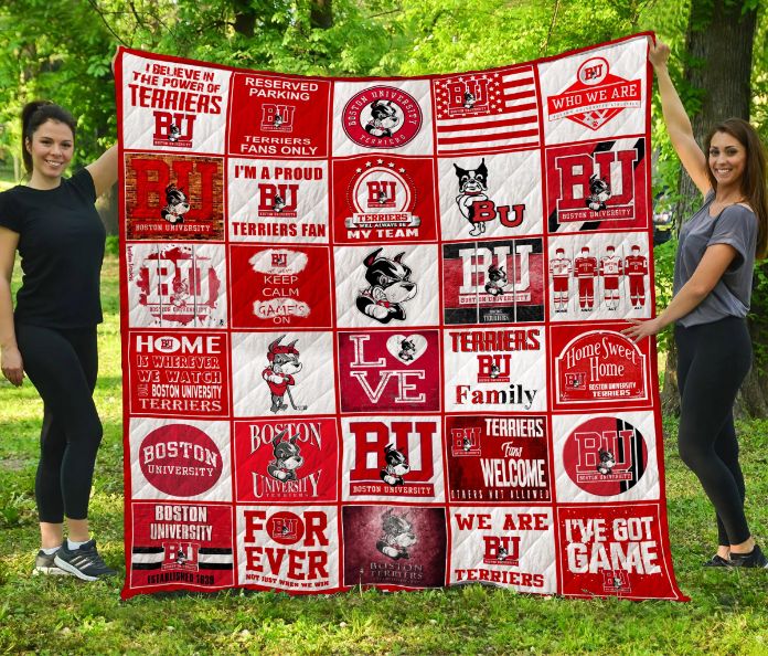 Boston University Terriers Quilt Blanket Bedding Set