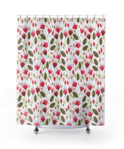 Botanical Flower Shower Curtain