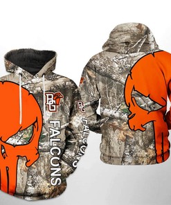 Bowling Green Falcons NCAA Camo Veteran Hunting 3D Hoodie