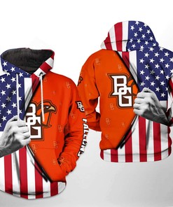 Bowling Green Falcons NCAA US FLag 3D Hoodie