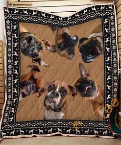 Boxer 03 Quilt Blanket Bedding Set