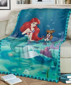 Boxer Dog Lovers And Mermaid Fleece Blanket Gift For Fan, Quilt Blanket Bedding Set Gift