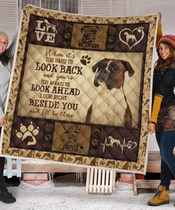 Boxer Dogs Beside You Quilt Blanket Bedding Set