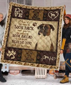 Boxer Dogs Beside You Quilt Blanket Bedding Set