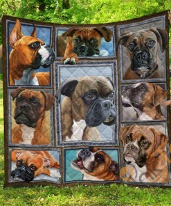 Boxer Quilt Blanket Bedding Set