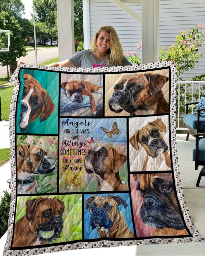 Boxer Quilt Blanket Bedding Set Gifts for Dog Lover