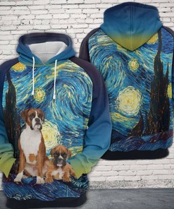 Boxer Starry Night 3D Hoodie