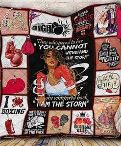 Boxing Girl Quilt Blanket Bedding Set