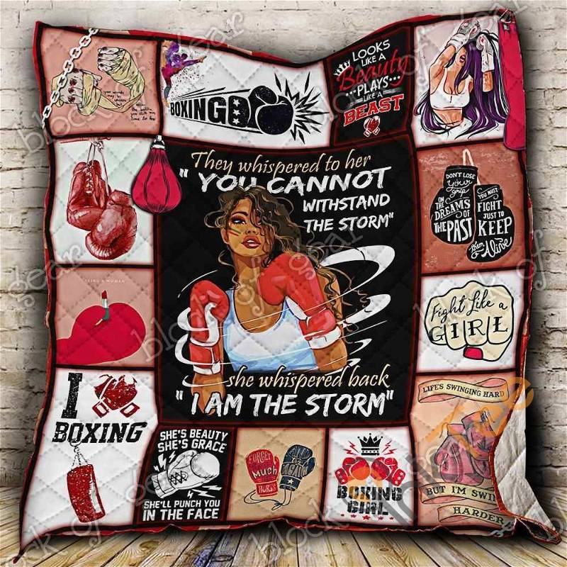 Boxing Girl Quilt Blanket Bedding Set