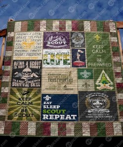 Boy Scout Life Quilt Blanket Bedding Set for Home Décor