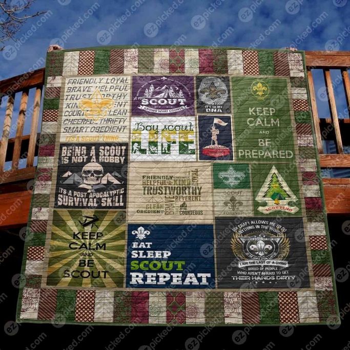 Boy Scout Life Quilt Blanket Bedding Set for Home Décor