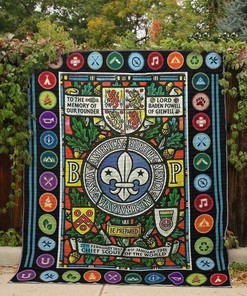 Boy Scout Memory Quilt Blanket Bedding Set for Home Décor