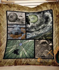Brave Paratrooper Quilt Blanket Bedding Set