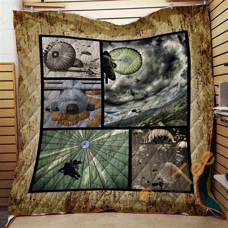 Brave Paratrooper Quilt Blanket Bedding Set