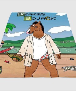 Breaking Bojack Horseman Sherpa Fleece Blanket Gifts for Family, for Couple