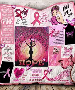 Breast Cancer Survivor Custom Quilt Blanket Bedding Set