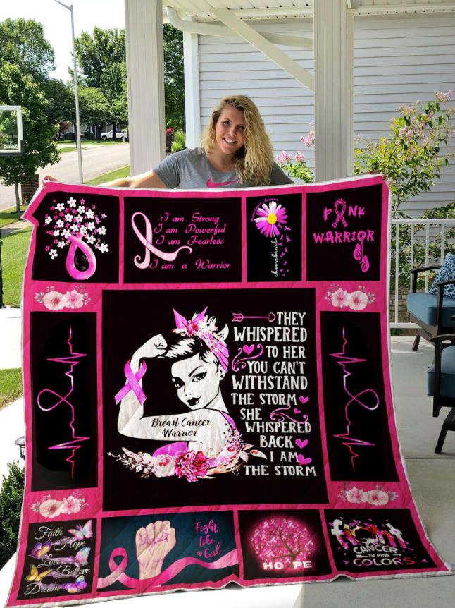 Breast Cancer Warrior Quilt Blanket