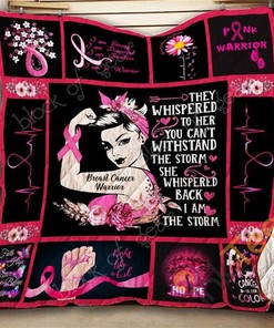 Breast Cancer Warrior Quilt Blanket And Bedding Set Option