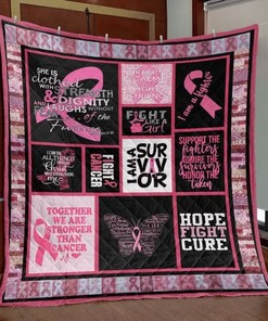 Breat Cancer Awareness I Am A Survivor Quilt Blanket Bedding Set