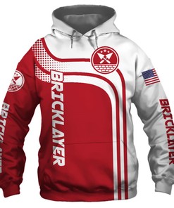 Bricklayer Red US Flag 3D Hoodie