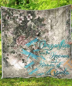 Bring Heaven to Your Home with Dragonflies Quilt And Pillowcase Set