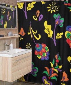 Bring Peace And Neutrality To Your Bathroom With Our Leaf-Themed Shower Curtain
