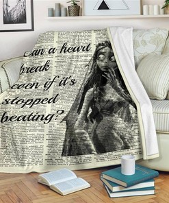 Broken Heart Corpse Bride Sherpa Fleece Blanket Gifts for Family, for Couple