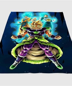 Broly Dragon Ball Sherpa Fleece Blanket Gifts for Family, for Couple