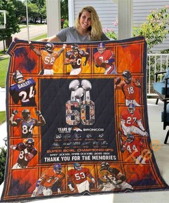 Broncos Quilt Blanket Bedding Set
