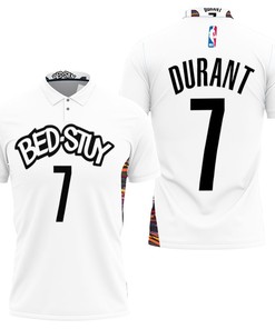 Brooklyn Nets Bed-study Kevin Durant #7 Nba Basketball 2020 City Edition New Arrival White Polo Shirt