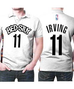 Brooklyn Nets Bed-study Kyrie Irving #11 Nba Basketball 2020 City Edition New Arrival White Gift For Brooklyn Fans Polo Shirt