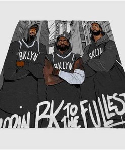 Brooklyn Nets Big Sherpa Fleece Blanket Gifts for Family, for Couple