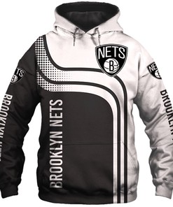 Brooklyn Nets Hoodie 3D Zip Hoodie for Fans