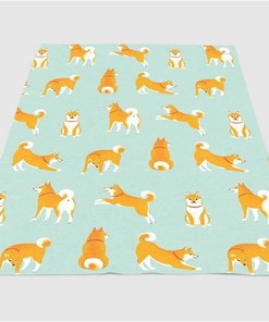 Brown Dog Sherpa Fleece Blanket Gifts for Family, for Couple