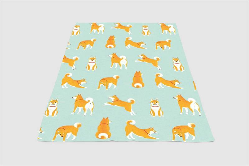 Brown Dog Sherpa Fleece Blanket Gifts for Family, for Couple