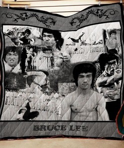 Bruce Lee Black And White Quilt Blanket Bedding Set