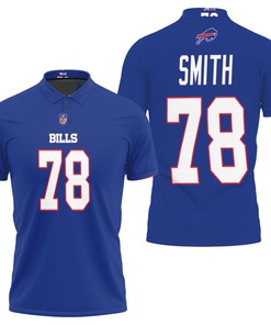 Bruce Smith #78 Buffalo Bills Nfl Legend Player American Football Game Royal 3d Designed Allover Gift For Bills Fans Polo Shirt