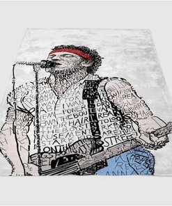 Brucespringsten Artwork Sherpa Fleece Blanket Gifts for Family, for Couple