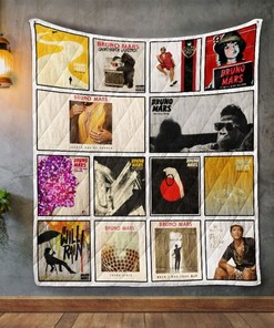 Bruno Mars Album Quilt Blanket Bedding Set for Home Décor