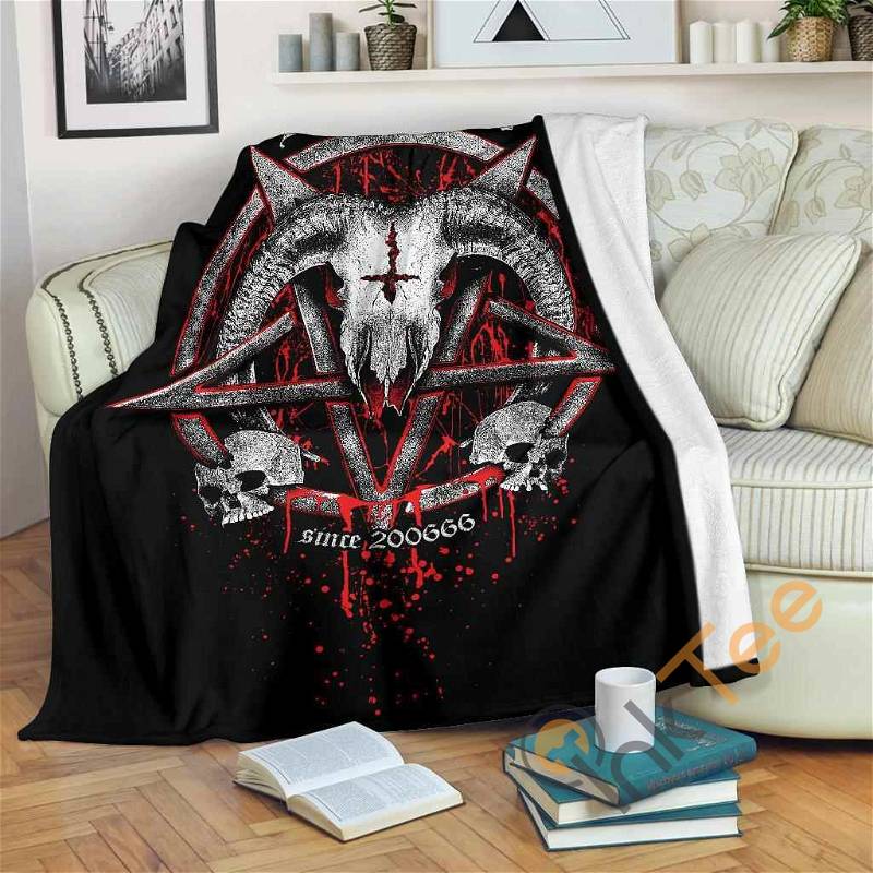 Brutal Baphomet Sherpa Fleece Blanket Gifts for Family, for Couple