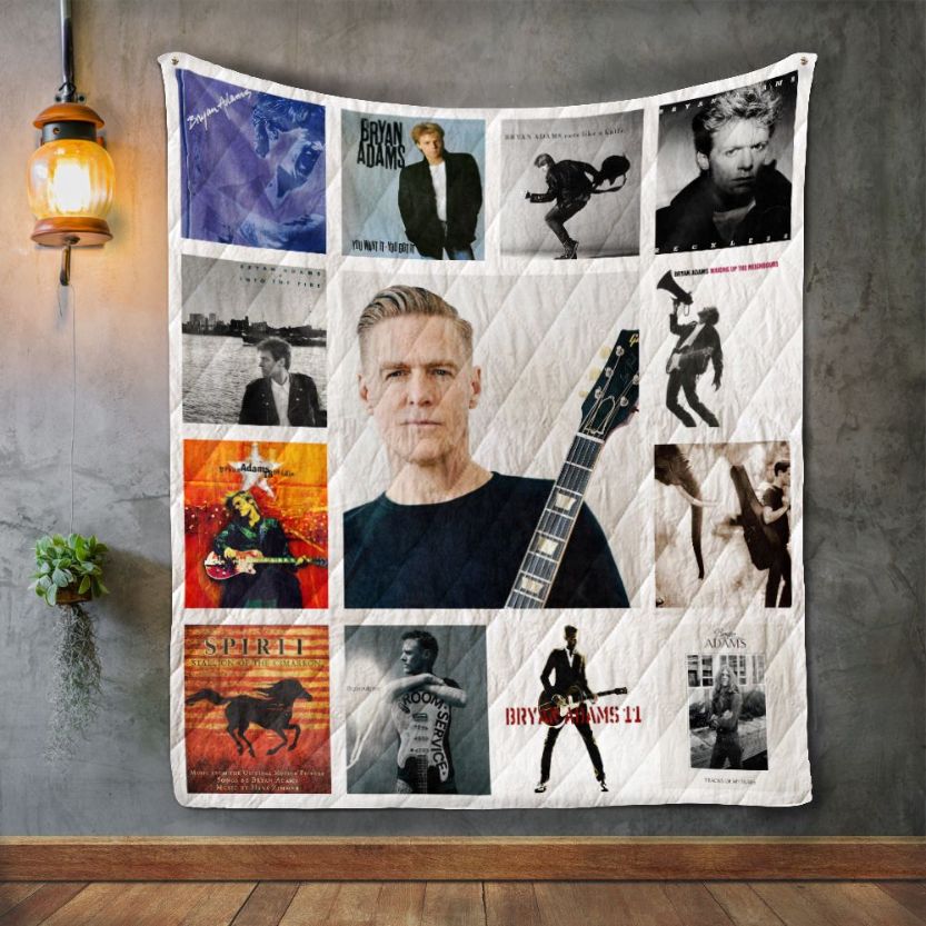 Bryan Adams Albums Vintage Quilt Blanket Bedding Set