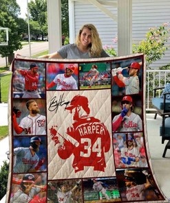 Bryce Harper Quilt Blanket Bedding Set for Home Décor