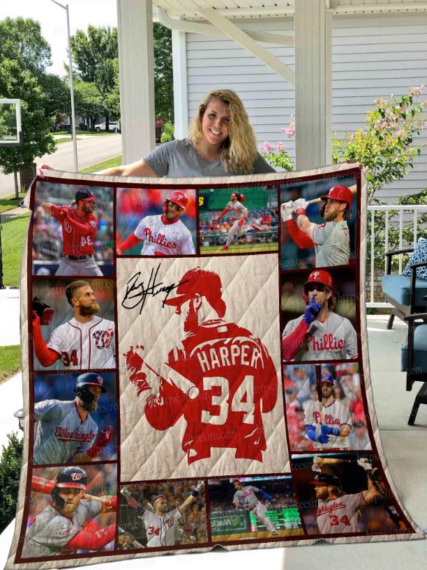 Bryce Harper Quilt Blanket Bedding Set for Home Décor